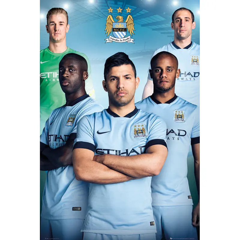 Manchester City FC "Big Five" (2014/15) Official EPL Soccer Poster - GB Eye (UK)