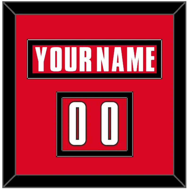 Canada Mens Hockey Nameplate & Number (Shoulder) - 2002 Olympics Road Red - Double Mat 2