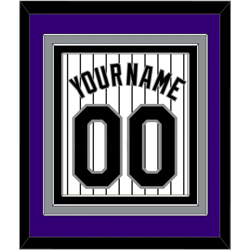 Colorado Name & Number - Home White Pinstripes - Triple Mat 2
