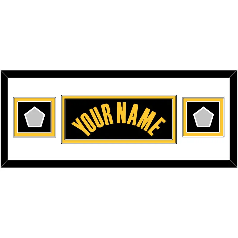 Golden State Name & 2 Champions Patches - Black City (2021-2022) - Double Mat 4