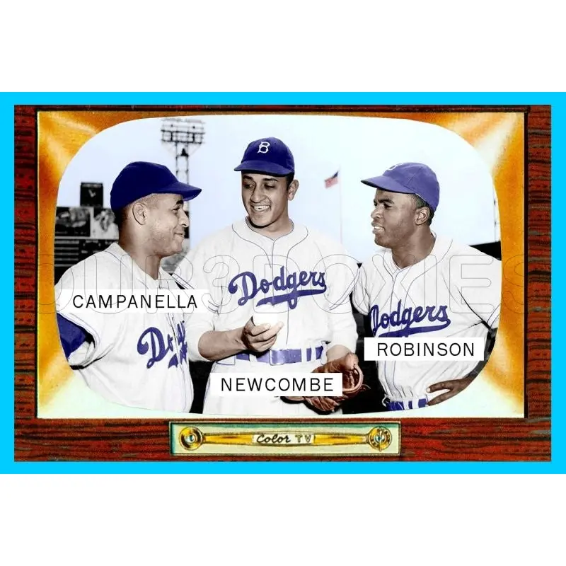 Robinson Campanella Newcombe 1955 Bowman Custom Card - 4062