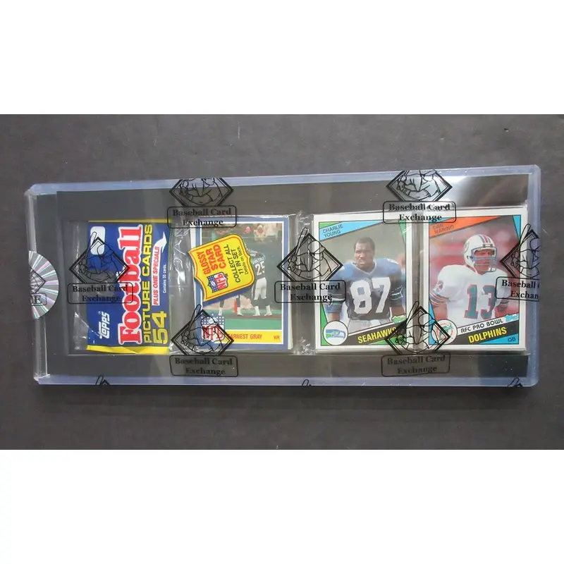 1984 Topps Football Unopened Rack Pack (BBCE) (Marino Top)