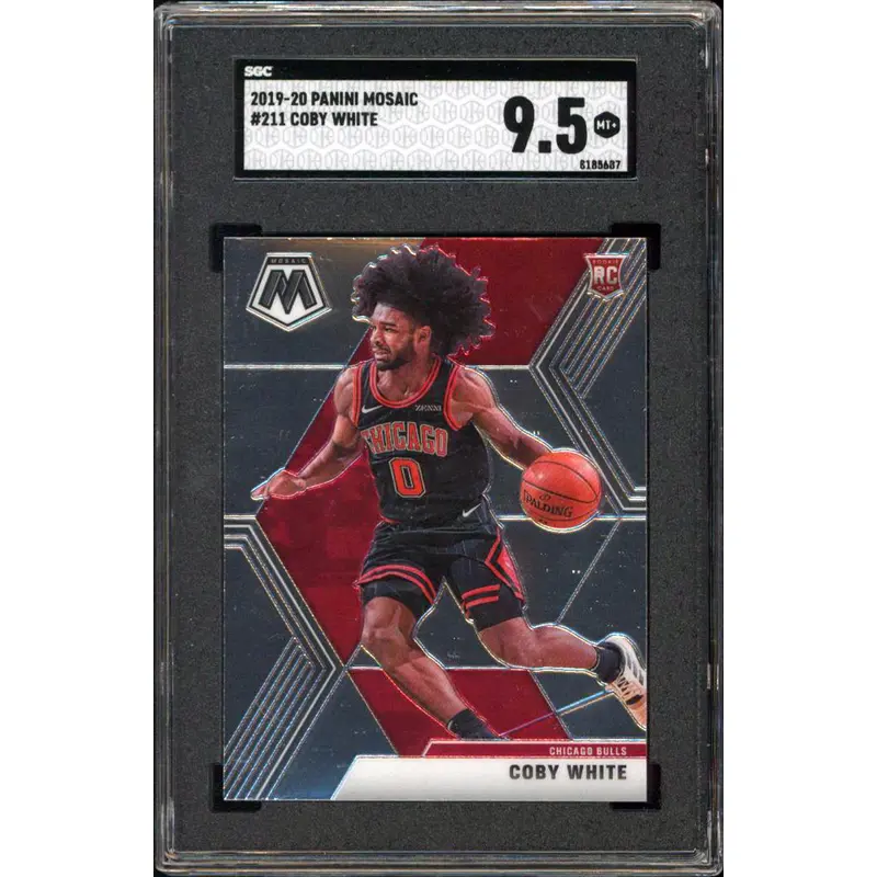 Bulls Coby White 2019 Panini Mosaic #211 Rookie Card Graded Mint 9.5! SGC