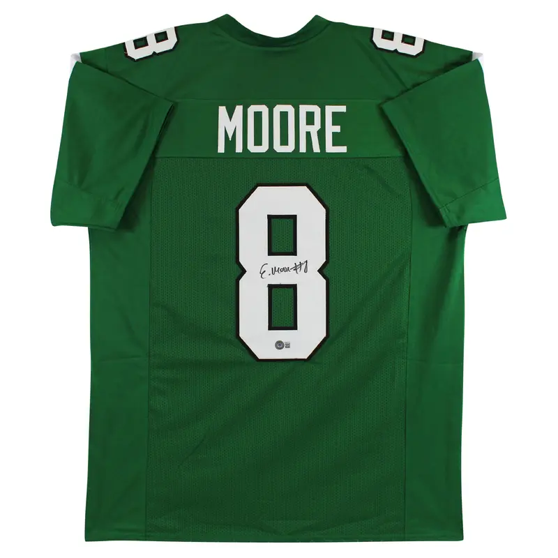 Elijah Moore Authentic Signed Green Pro Style Jersey Autographed BAS Witnessed
