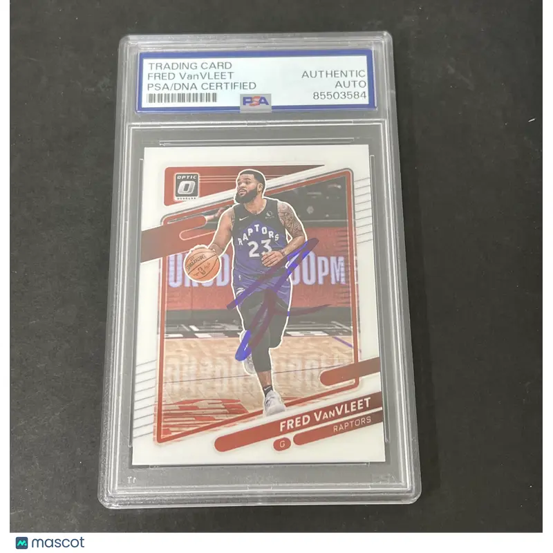 2021-22 Panini Donruss Optic #1 Fred VanVleet signed card PSA Raptors