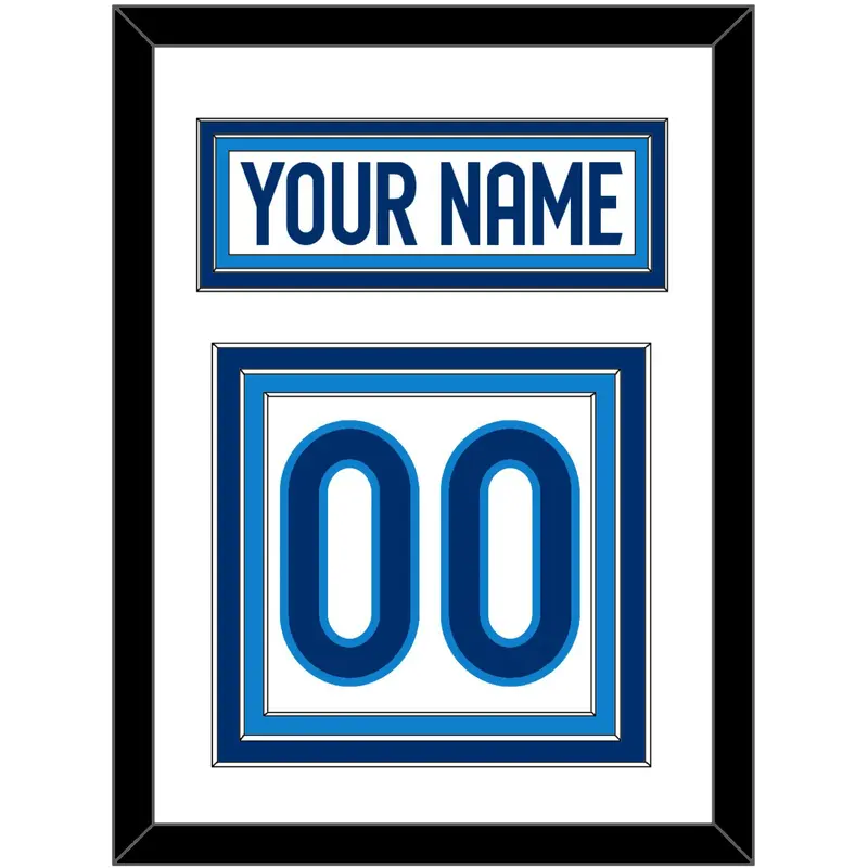 Finland Men's Hockey Nameplate & Number (Back) - 2025 4 Nations White - Triple Mat 1