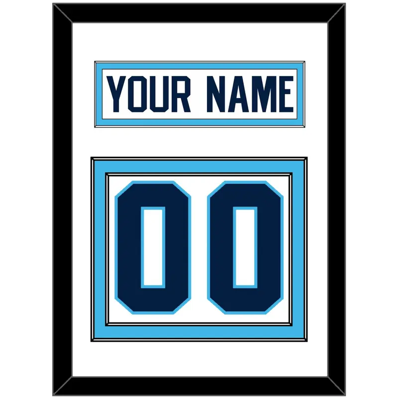 Pittsburgh Nameplate & Number (Back) - Home White (1970-1972) - Double Mat 1