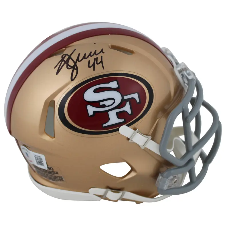 49ers Kyle Juszczyk Authentic Signed Speed Mini Helmet BAS Witnessed