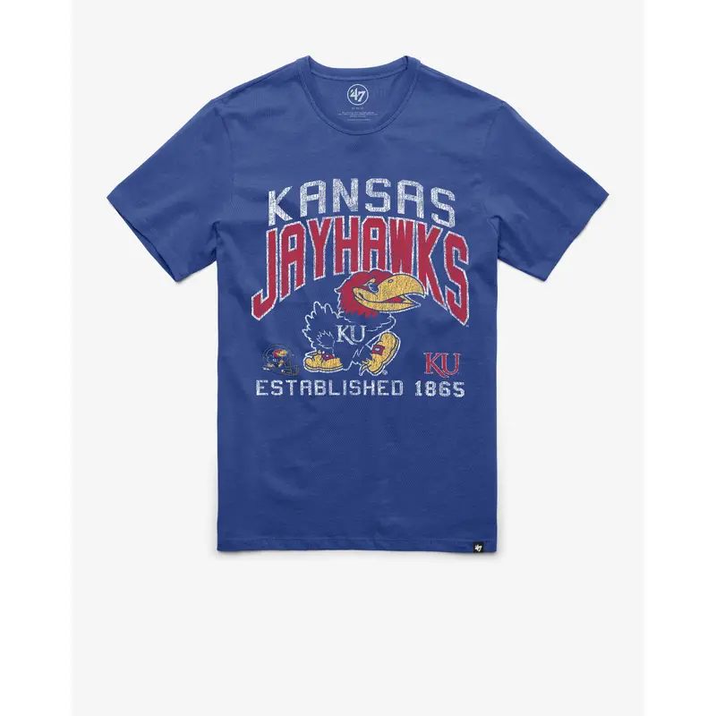 KANSAS JAYHAWKS TURNED UP '47 FRANKLIN TEE