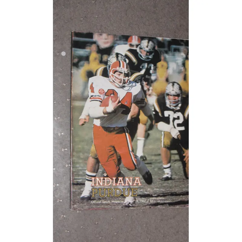 1977 INDIANA UNIVERSITY VS PURDUE FOOTBALL PROGRAM