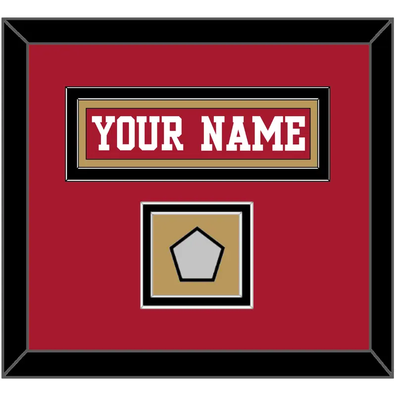 San Francisco Nameplate & Super Bowl Patch - Home Red - Double Mat 5