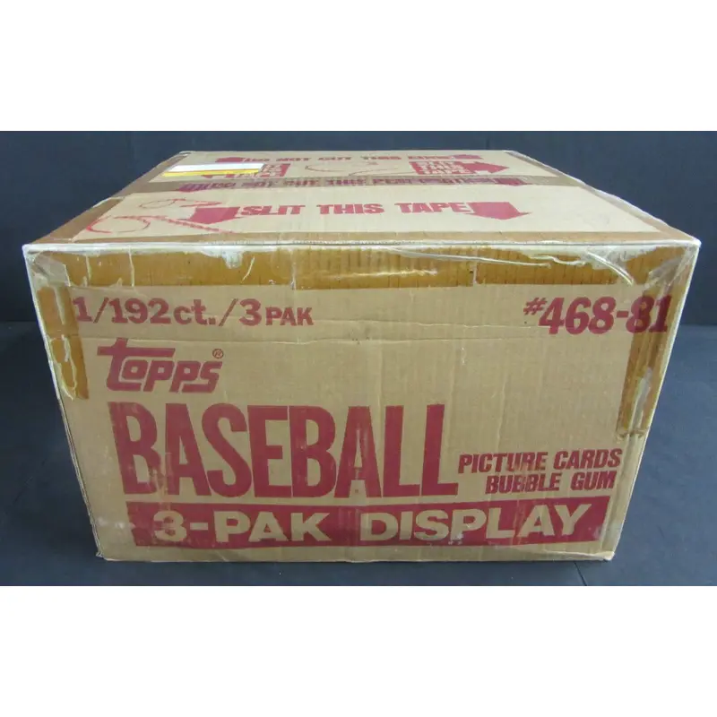 1981 Topps Baseball Grocery Rack Pack Case (192 Count)