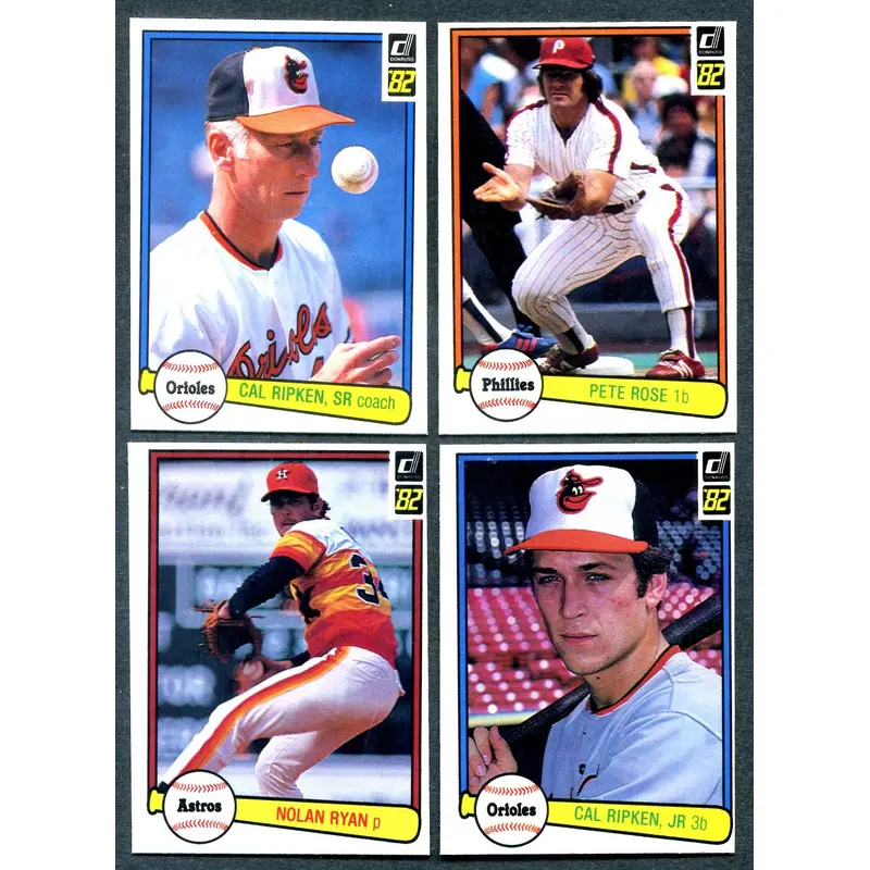 1982 Donruss Baseball Complete Set EX (660) (24-496)