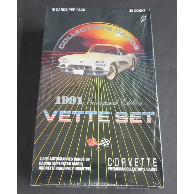 1991 Collect-A-Card Corvette Vette Set Collector Cards Box