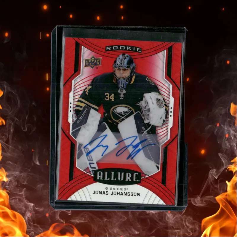 2020-21 Upper Deck Allure Red Rainbow Jonas Johansson Rookie Auto #104