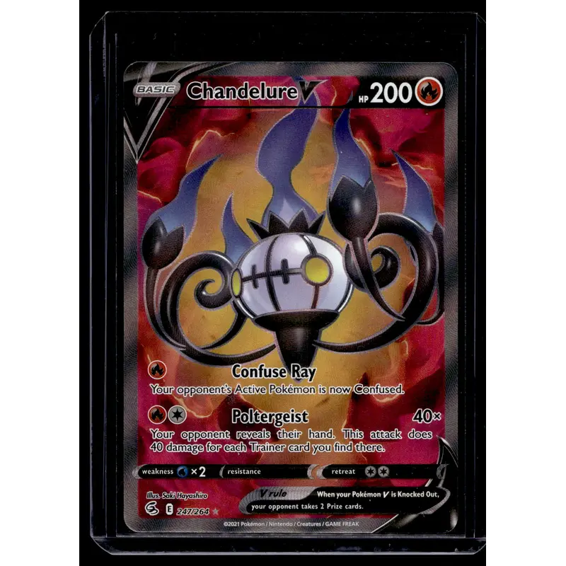2021 Pokemon Sword & Shield - Fusion Strike - Ultra Rare - Chandelure V #247