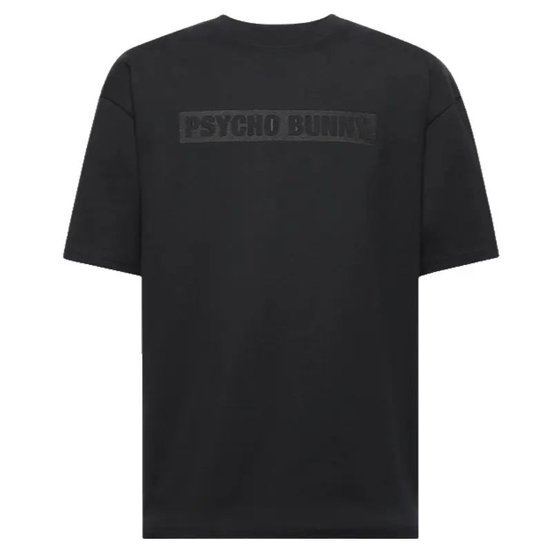 PSYCHO BUNNY T-SHIRT MEN BLACK SIZE L MT0200004 BLK
