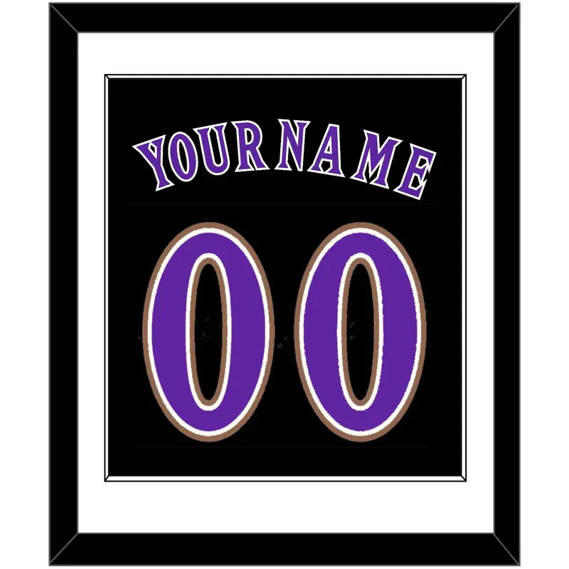 Arizona Name & Number - Alternate Black (2001-2006) - Single Mat 1