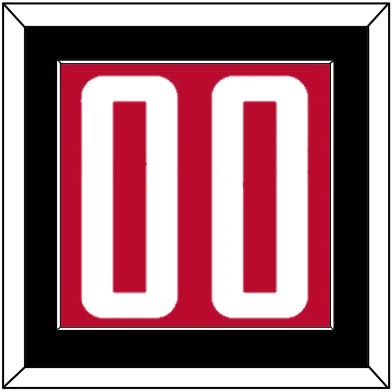 Houston Number - Red Icon - Single Mat 2