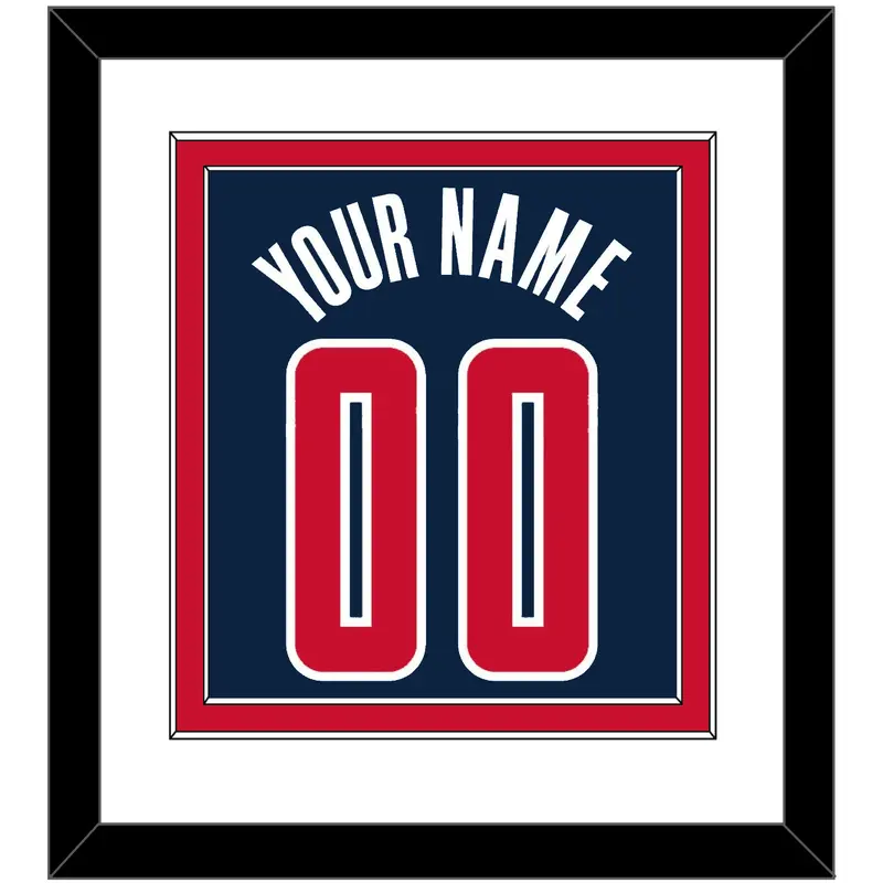 Washington Name & Number - Blue Icon - Double Mat 1