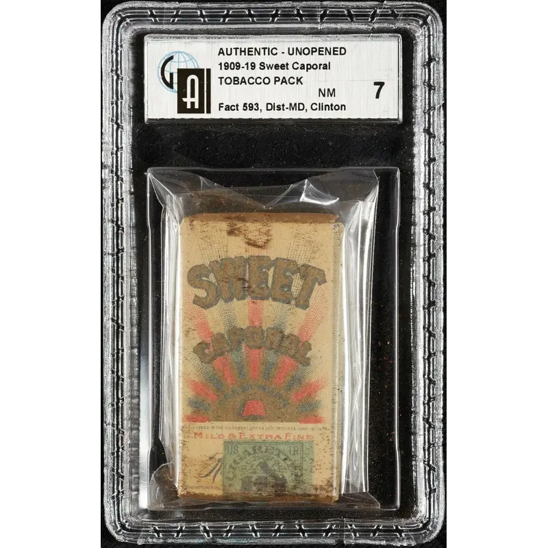 1909 Sweet Caporal Unopened Pack Honus Wagner T-206 Era GAI 7