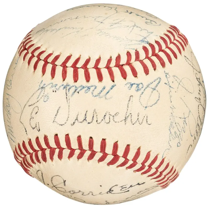 1942 Brooklyn Dodgers Team Signed National League Baseball JSA & Beckett COA