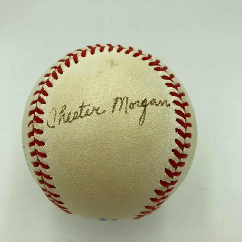 Chester Morgan Signed American League Macphail Baseball Detroit Tigers JSA COA