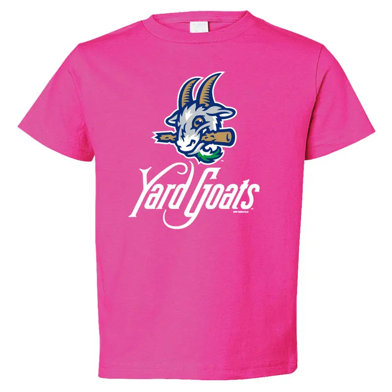 Hartford Yard Goats Toddler BR Primary Logo Tee in Pink