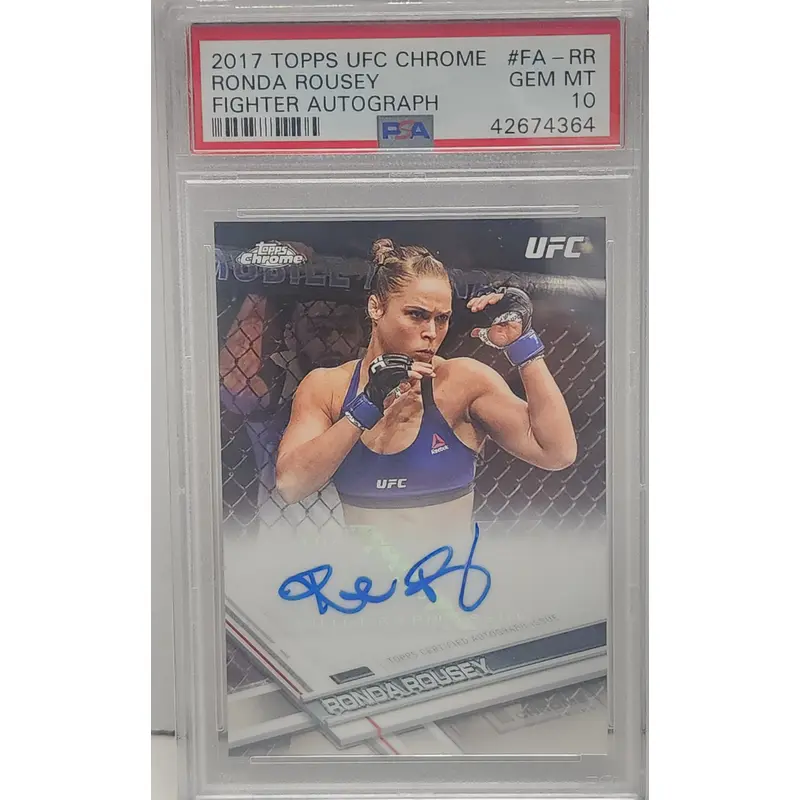 Ronda Rousey 2017 Topps Chrome Auto PSA 10 Gem Mint