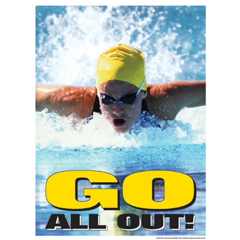 Swimming "Go All Out" Motivational Poster - Fitnus Corp.
