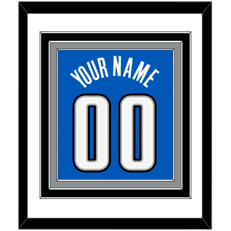 Orlando Name & Number - Blue Statement - Triple Mat 1