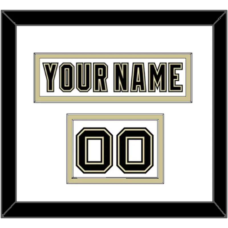 Pittsburgh Nameplate & Number (Shoulder) - 2014 Stadium Series White Jersey - Double Mat 1