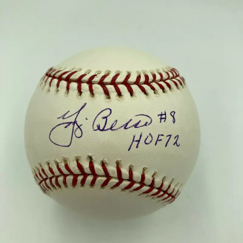 Yogi Berra #8 Hall Of Fame 1972 Signed Major League Baseball JSA COA