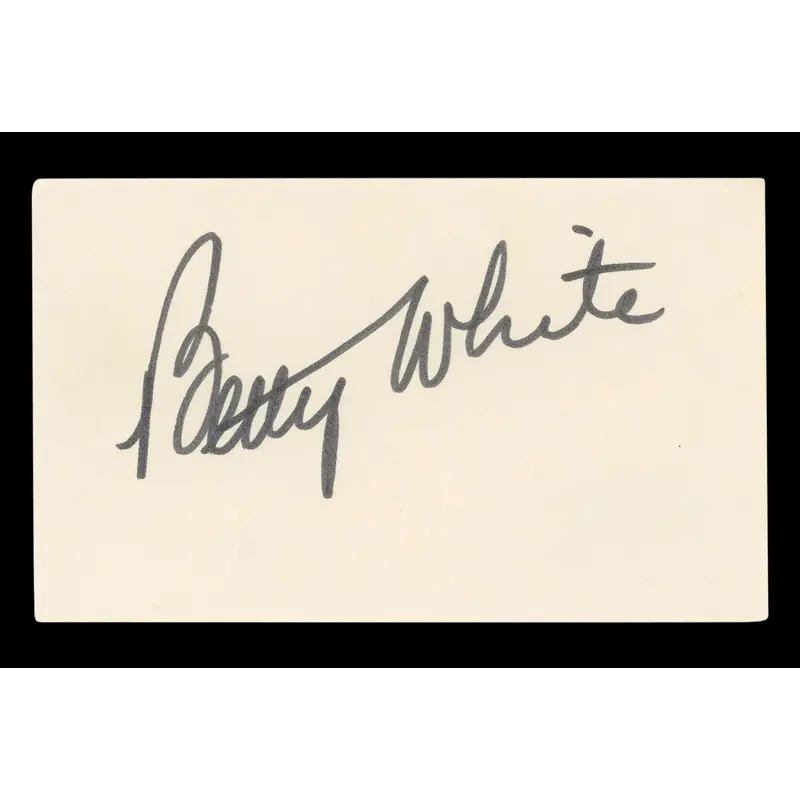 Betty White The Golden Girls Authentic Signed 3x5 Index Card BAS #BL96531