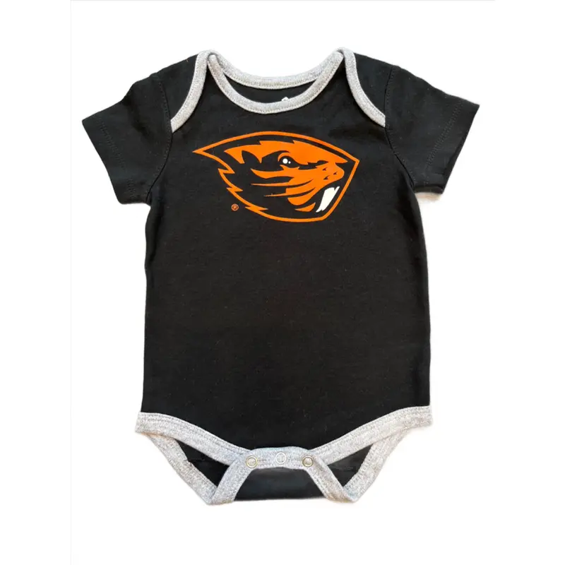 Black Oregon State Onesie w/Logo