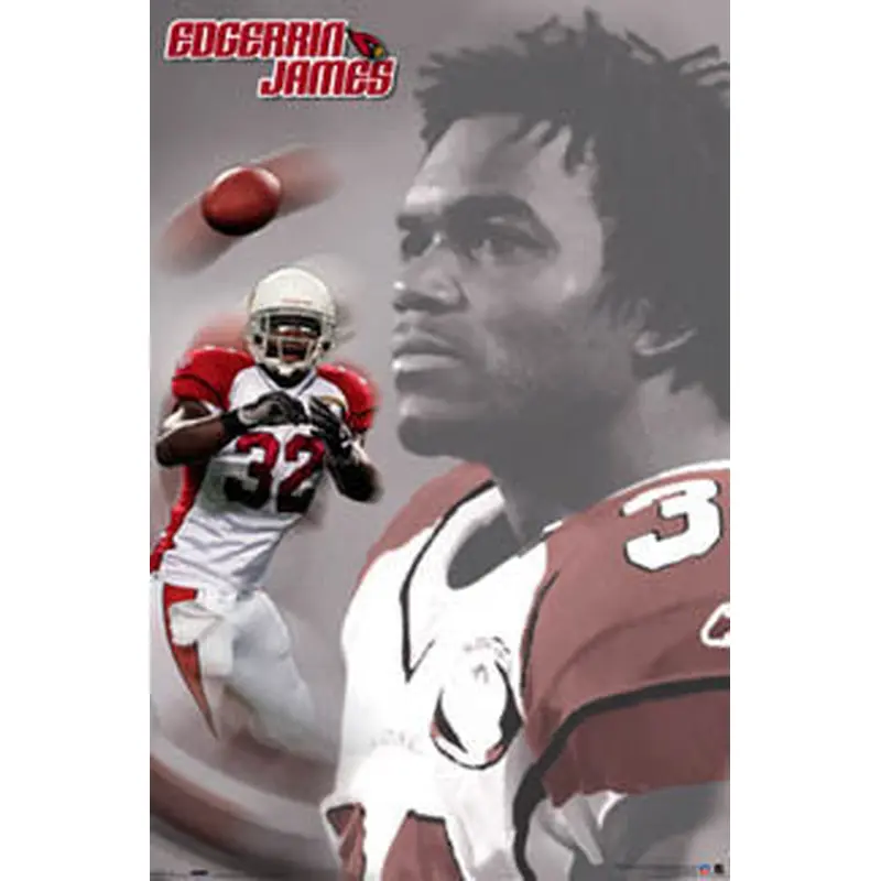 Edgerrin James "Cardinals Action" Arizona Cardinals Poster - Costacos 2006