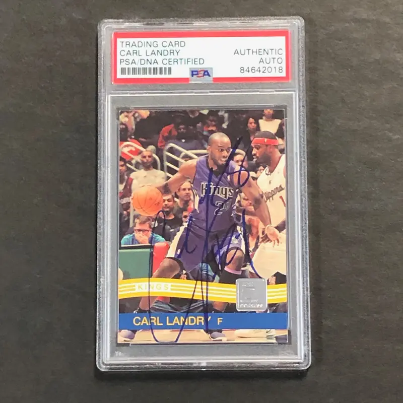 2010-11 Panini Donruss #221 Carl Landry Signed Card AUTO PSA/DNA Slabbed Kings