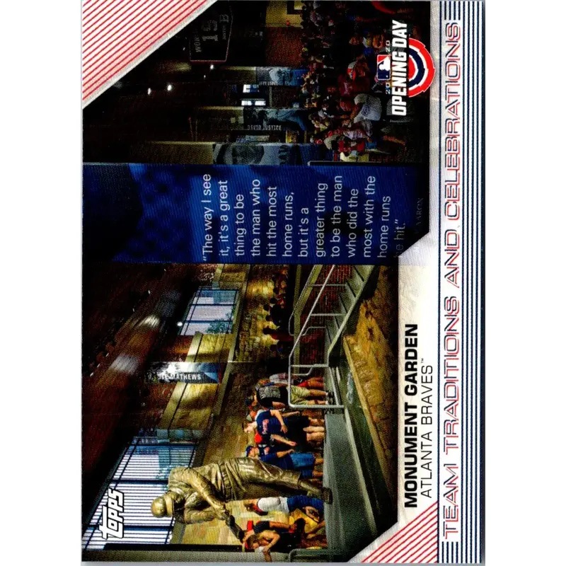 2020 Topps Opening Day Team Traditions and Celebrations Monument Garden #TTC-9