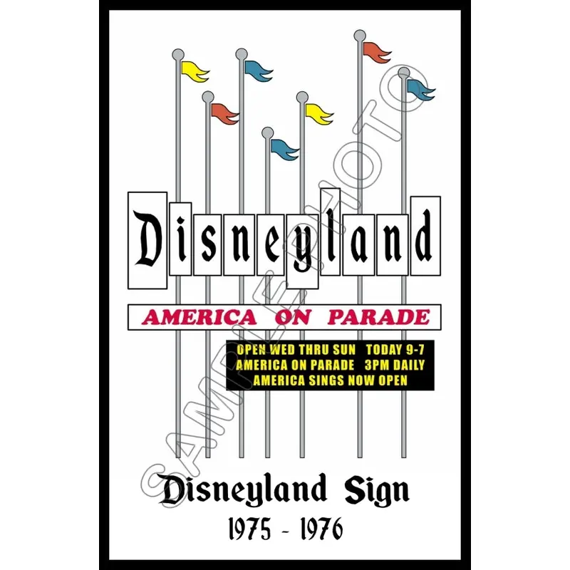 Disneyland Sign 1975-1976 Poster 11X17 - 1253
