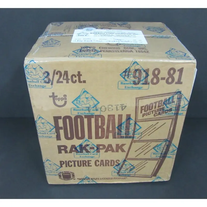 1981 Topps Football Rack Pack Case (3 Box) (Sealed) (BBCE)