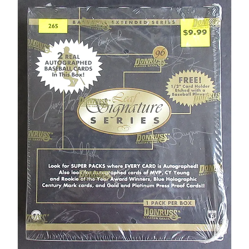 1996 Leaf Baseball Signature Series Extended Series Blaster Box (1/4)