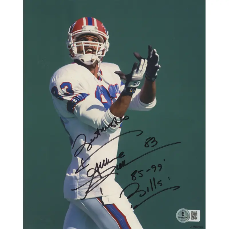 Bills Andre Reed "Best Wishes" Authentic Signed 8x10 Photo BAS #BR54840