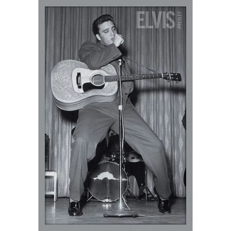 Elvis Presley "Live In Concert" (c.1957) Classic Rock and Roll Music Poster - Aquarius