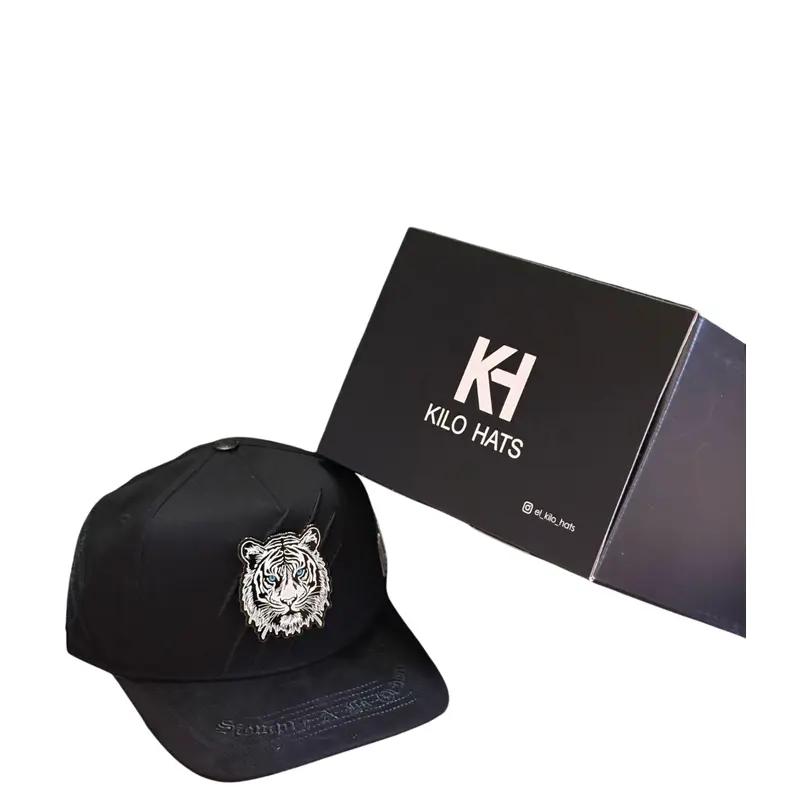 KILO HATS MENS BLACK SNAPBACK HAT COLABORACION CON CHAMORRO KHTIGRE BLK