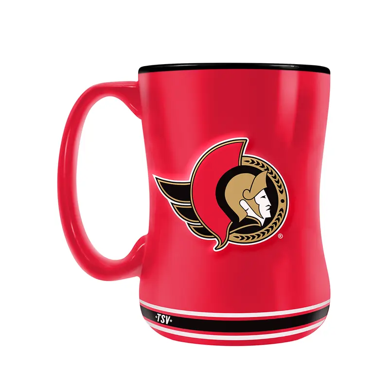NHL Ottawa Senators Team Crest Sculpted Mug (14 oz)