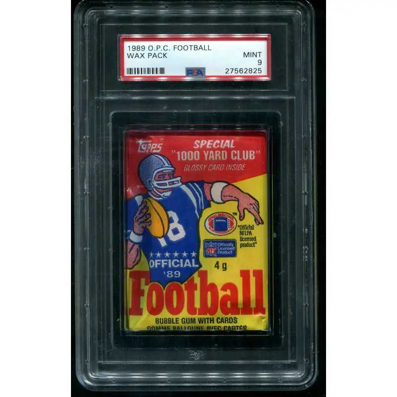 1989 OPC Football Unopened Wax Pack PSA MINT 9