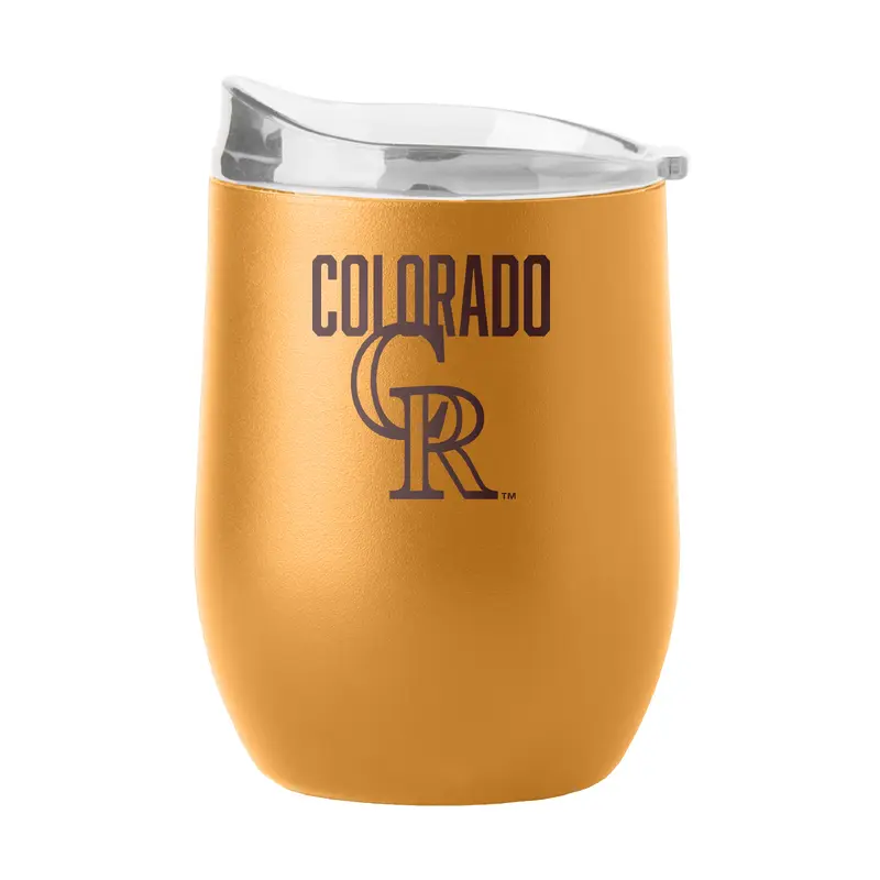 Colorado Rockies 16oz Huddle Powder Coat Curved Beverage