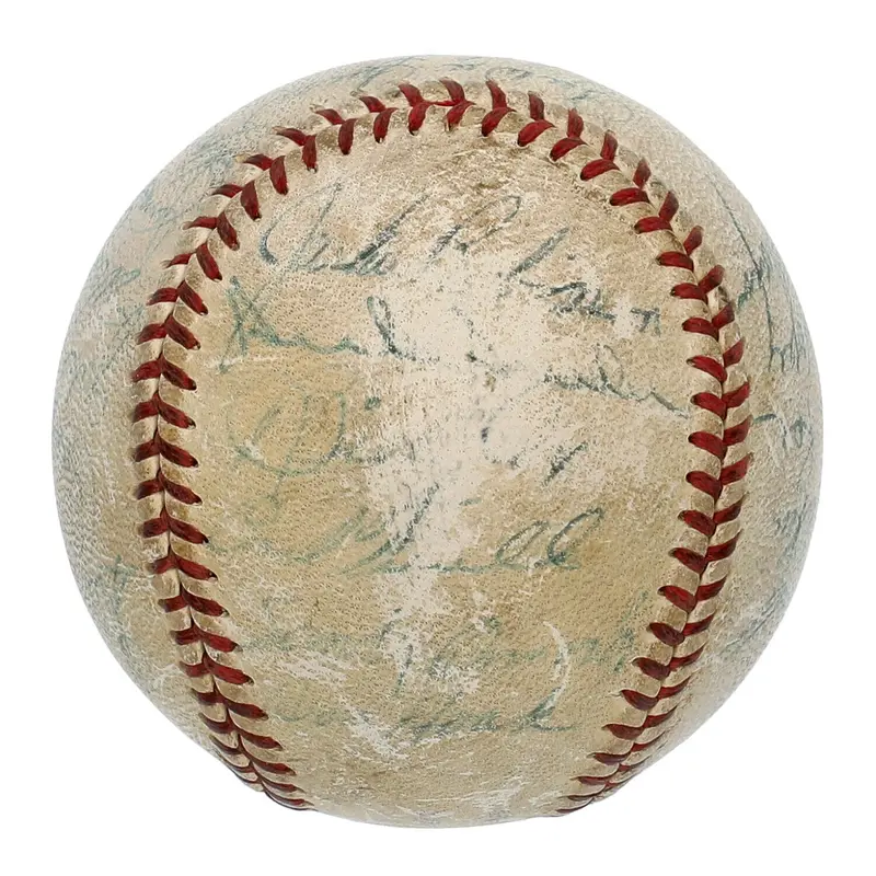 Jackie Robinson Roy Campanella 1954 Brooklyn Dodgers Signed Baseball PSA DNA COA