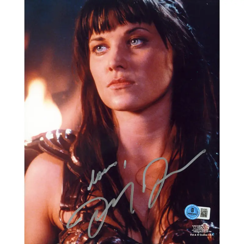 Lucy Lawless Xena Warrior Princess "Love" Signed 8x10 Photo BAS #BR43985