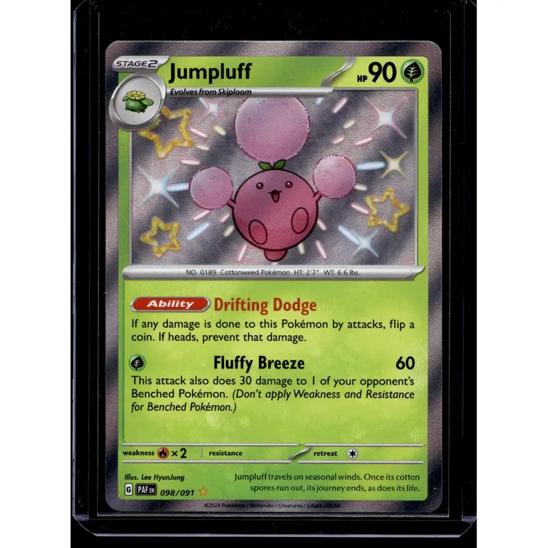 2023 Pokemon Scarlet & Violet - Paldean Fates - Shiny Rare - Jumpluff #098
